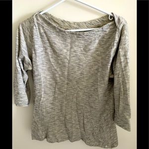 Madewell size medium striped 3/4 length sleeve top shirt casual tshirt blouse